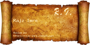 Rajz Imre névjegykártya